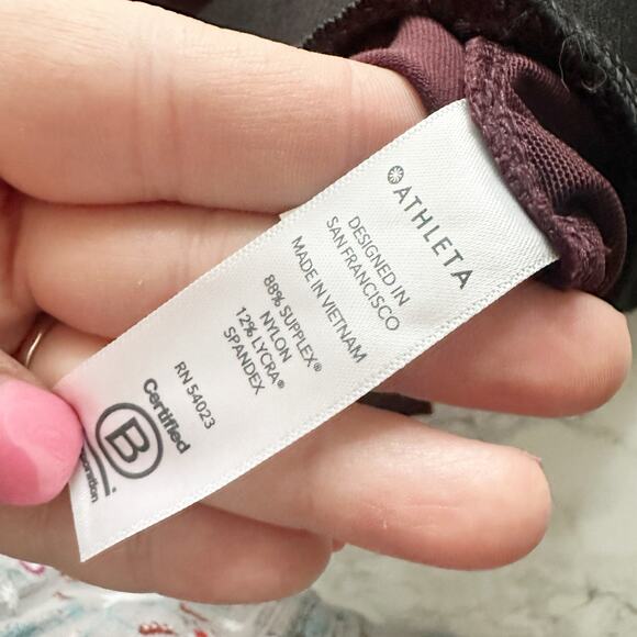 Athleta Venice Pintuck Pull On‎ Pants Antique Burgundy Women’s Size XL - Picture 10 of 13